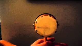 Handheld Whirling Drum Drumden-den Daiko Japanese Pellet Drum ~ Percussion Instrument