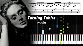 Adele - Turning Tables - Accurate Piano Tutorial with Sheet Music