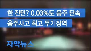 [자막뉴스] “술 한 잔만 마셔도?”…음주 단속 0.03%로, 음주사고 최고 무기징역 / KBS뉴스(News)