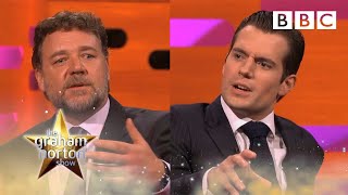 Henry Cavill and Russell Crowe on sex scenes and kissing | The Graham Norton Show - BBC