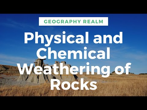 What type of weathering occurs when minerals in a rock are dissolved?