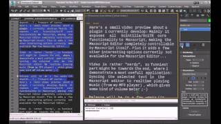 MXSEditor: Maxscript Editor Extension Plugin Demo for 3ds Max
