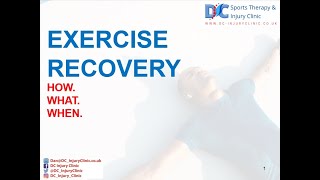 Exercise Recovery Webinar