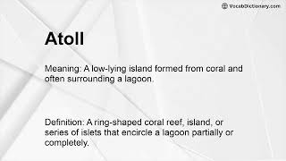 Atoll Meaning