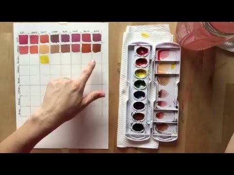 Watercolor Mixing Chart tutorial Watercolor Mixing Chart tutorial