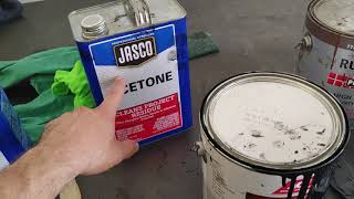 Ace Rust Stop paint. Spray painting metal with harbor freight spray gun.