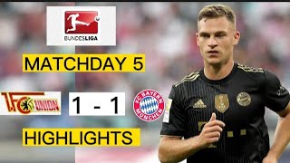 Fc union berlin vs Fc Bayern munchen 1 - 1 | Highlights | Bundesliga | Matchday 5