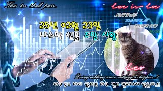 [02월 23일 미국 증시 나스닥 선물 주말 시황] ‘’엔비디아 실적 + PCE 물가지수에 촉각.. 갈림길 선 증시!”↑↓ .・°‧ ﾟ💝