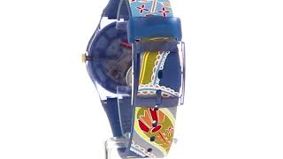 Swatch I Love Your Folk Quartz Silicone Strap, Blue, 16 Casual Watch (Model: GN263) Reviews