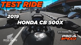 MOTOVLOG: TEST RIDE 2019 HONDA CB 500 X WITH PRO SPEED  EXHAUST FULL SYSTEM