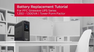 CyberPower Battery Replacement Tutorial for New PFC Sinewave UPS Series 1,350-1,500VA (Tower)