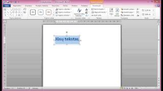 MS Word 2010  Meninio teksto WordArt įterpimas