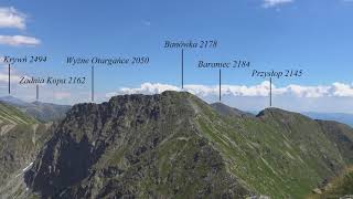 Tatrzańskie Widoki w 4K - Wideopanorama z opisami (Pachoł 2167 m n. p. m.) , Slovakia