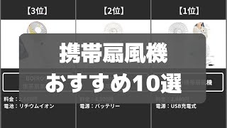 【Amazonの携帯扇風機】売れ筋おすすめ人気ランキング