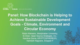 Panel: How Blockchain is Helping to Achieve... - Robin Klemens; Karolina Gorna; Kamlesh Nagware