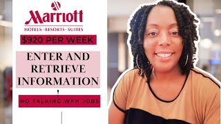 Urgently Hiring! Marriott Work From Home! No Talking WFH Jobs!