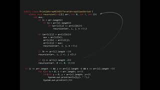Print 2d Array With Different Arrays Sizes Sorted Using Recursion