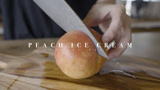 peach ice cream / 丸ごとピーチアイスの作り方