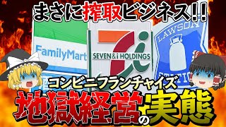 【ゆっくり解説】同じ系列の店舗同士で客の取り合い！？コンビニフランチャイズのアリ地獄経営について