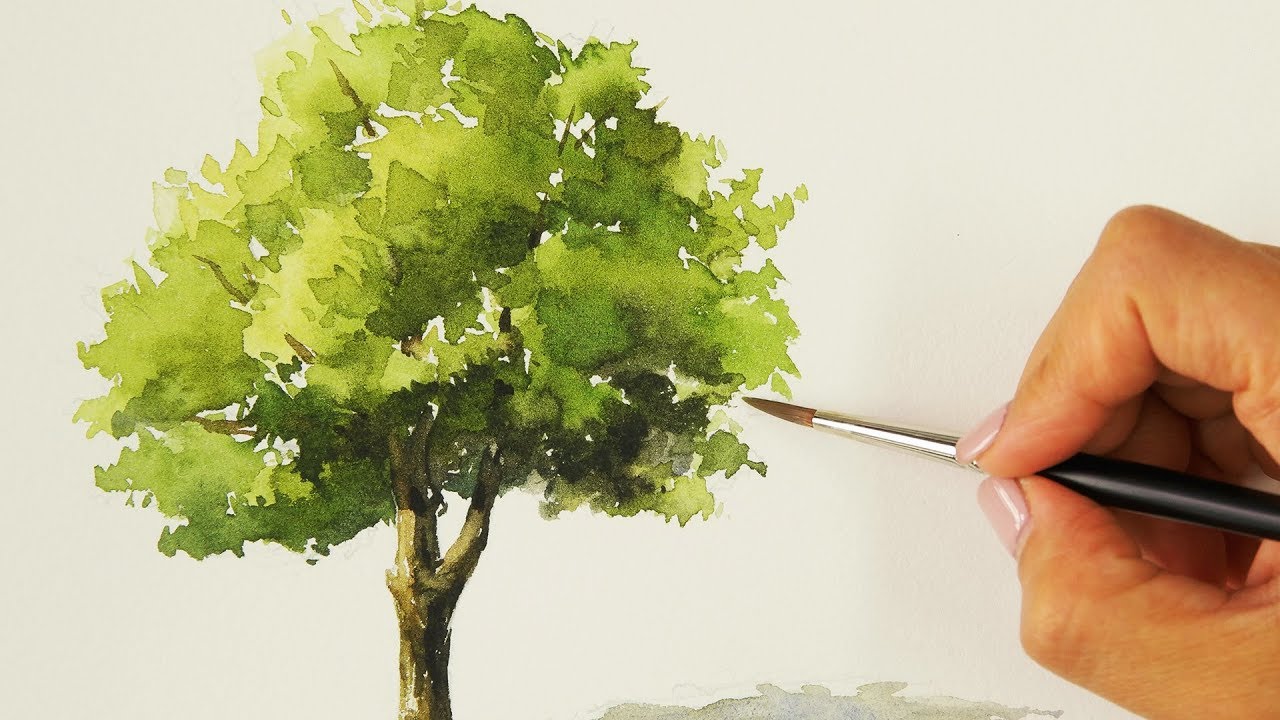 Tree Watercolor Painting
