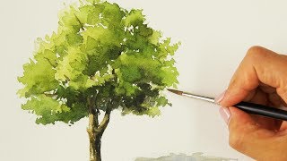 Easy Watercolor Painting | Tree