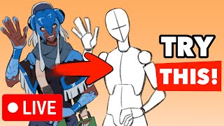 draw better ANATOMY with this! - Character Design Workshop - Day 3! [🔴 LIVE / R2]
