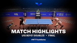 Dragos A. B./Iulian C. vs Isak Alfredsson/Rawad A. | WTT Youth Star Contender Otocec (U15 BD Final)