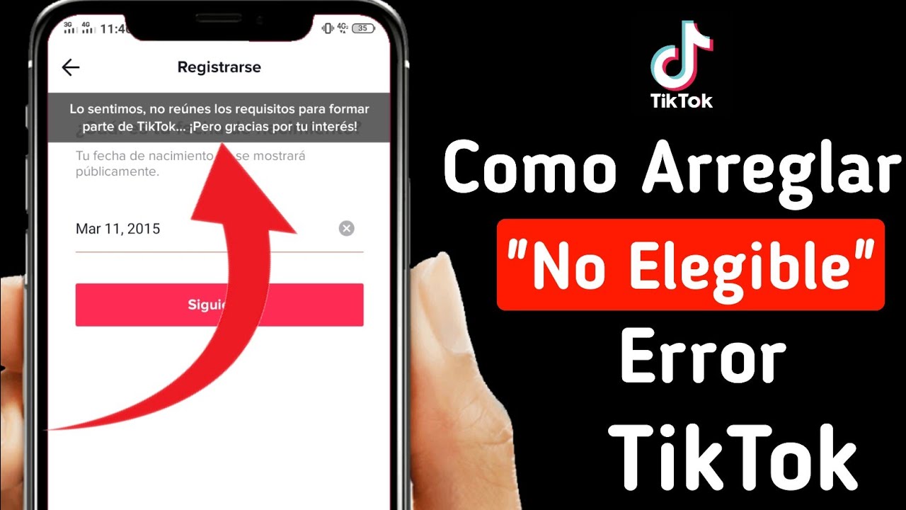 Cómo Solucionarlo, Parece Que No Eres Elegible Para TikTok || No Puedo ...