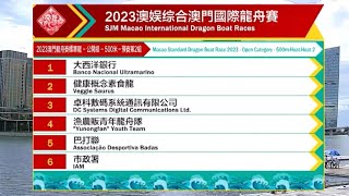 18/06/2023澳娛综合澳門國際龍舟賽 公開組-500米-預賽第2組