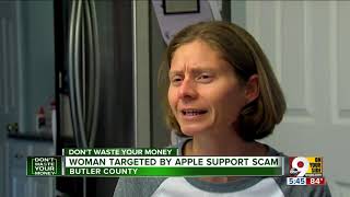 Woman targeted by Apple support scam