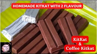 Homemade KitKat l Coffee KitKat l KitKat Recipe with chocolate compounds #food #handmade #kitkat #yt