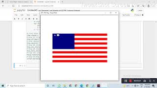 USA flag drawing in Python | Python turtle graphics #python #studyeasierbypoojapatel #usa #usaflag