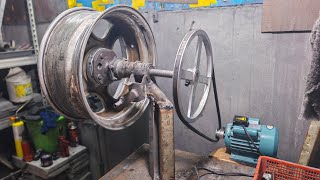 DIY Aluminum Wheel Polishing Machine | Amazing Process Homemade machine