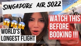 World's Longest Flight Singapore Airlines SQ22 Premium Economy Vlog / Review (Newark to Singapore)