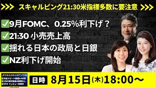 【JFX ライブ！】今晩は小売売上高以外にも米経済指標が目白押し。指値はしないが引き付けて146.85でドル買いイメージ。ストップは146.50で。（2024年8月15日）