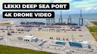 DRONE VIEW OF LEKKI DEEP SEA PORT _ AMAZING 4k VIDEO