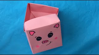 ★ JAK ZROBIĆ PUDEŁKO Z PAPIERU: UROCZA ŚWINIA ★ DIY Z PAPIERU ★ JAK SIĘ ROBI ORIGAMI