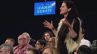 David Cameron heckled at leaders' debate: "they're not listening to us"