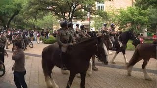 State troopers and police on scene of pro-Palestine protest at UT Austin campus