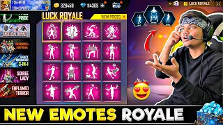 Free Fire New Emotes Royale All Rare New Emotes In Luck Royale😍 Garena Free Fire