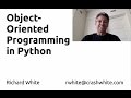 Intro to Object-Oriented Programming in Python, part 1