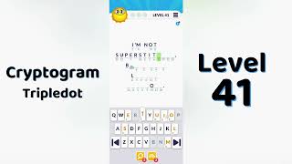 Cryptogram Tripledo Level 41 Solutions 🧩 | Logic Puzzle Game | Mini Boss