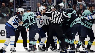 Winnipeg Jets vs Seattle Kraken scuffle (2022 NHL)