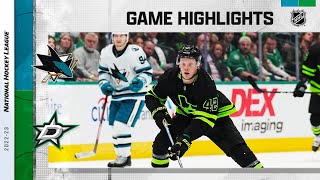 Sharks @ Stars 12/31 | NHL Highlights 2022