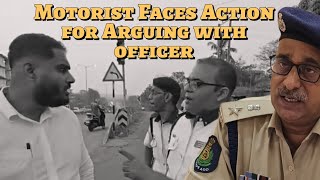 Motorist Faces Legal Action for Arguing with On-Duty Officer.SP Traffic Prabodh Shirwaikar