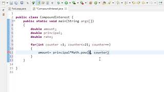 Java Programming - 23 - Compound Interest Calculator