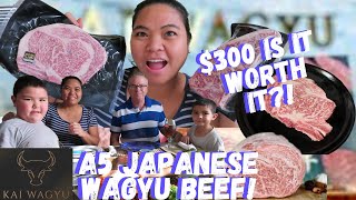 BUHAY AMERIKA : FIRST TIME FAMILY MUKBANG NG TAON! $300 WORTH! WORTH IT KAYA? A5 JAPANESE WAGYU BEEF