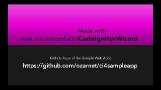 The Making of the Sample CCP Web App with CodeIgniter Wizard