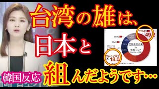 【韓国の反応】「半導体世界一の台湾企業が日本と手を組みサムスンと中国を牽制」と韓国メディアが報じ話題に！→「とても脅威だ！こんな時の我が国は・・・」（すごいぞJAPAN!）