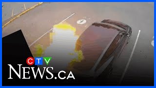 Video shows fire that damaged Tesla at charging station